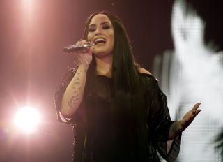 Demi Lovato performing at the SSE Hydro in Glasgow