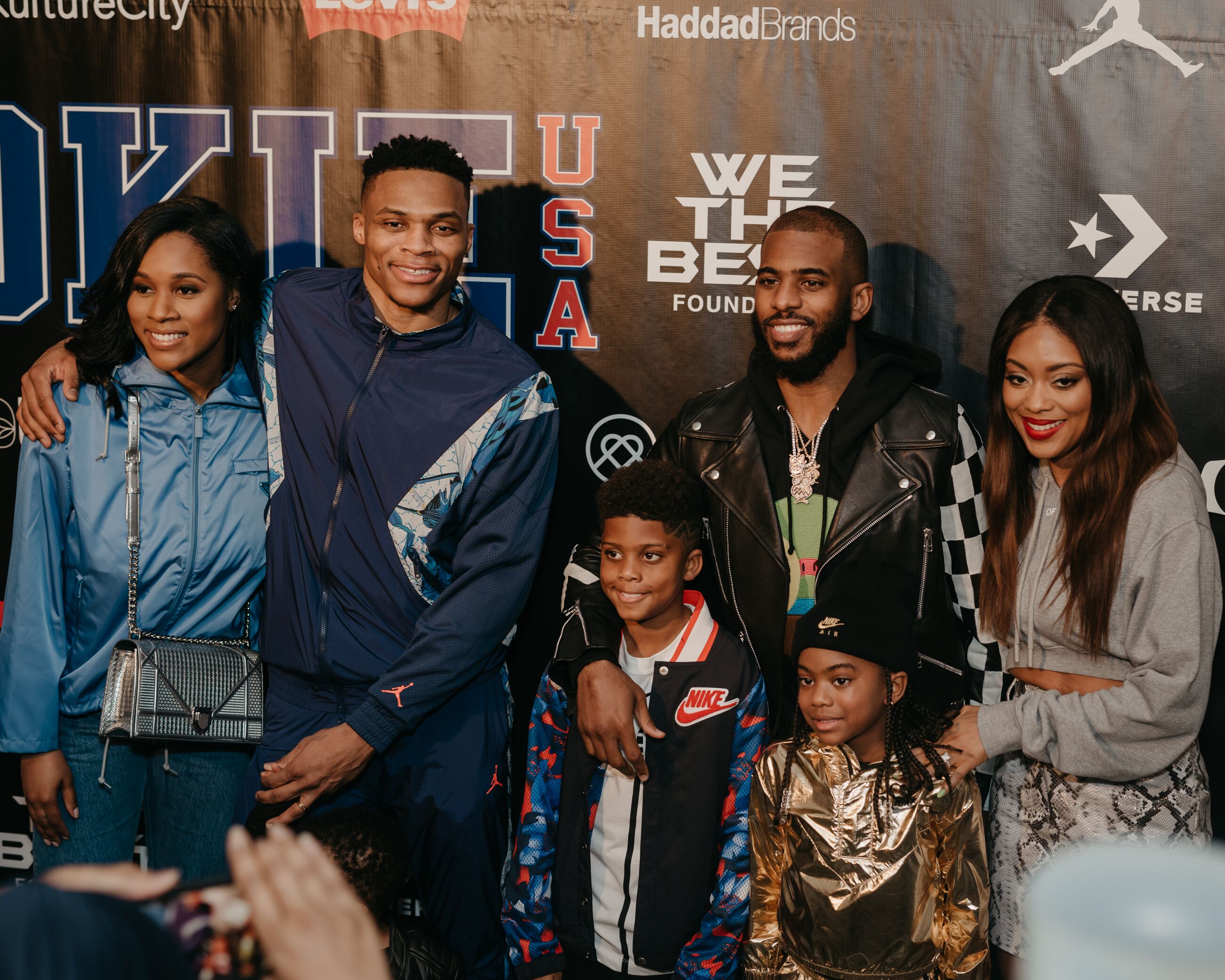 Russell Westbrook and Chris Paul families Rookie USA Fashion Show