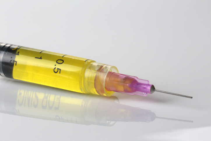 Illegal drug filled disposable syringe