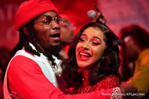 Cardi B and Offset at his Father Of 4 Album Release
