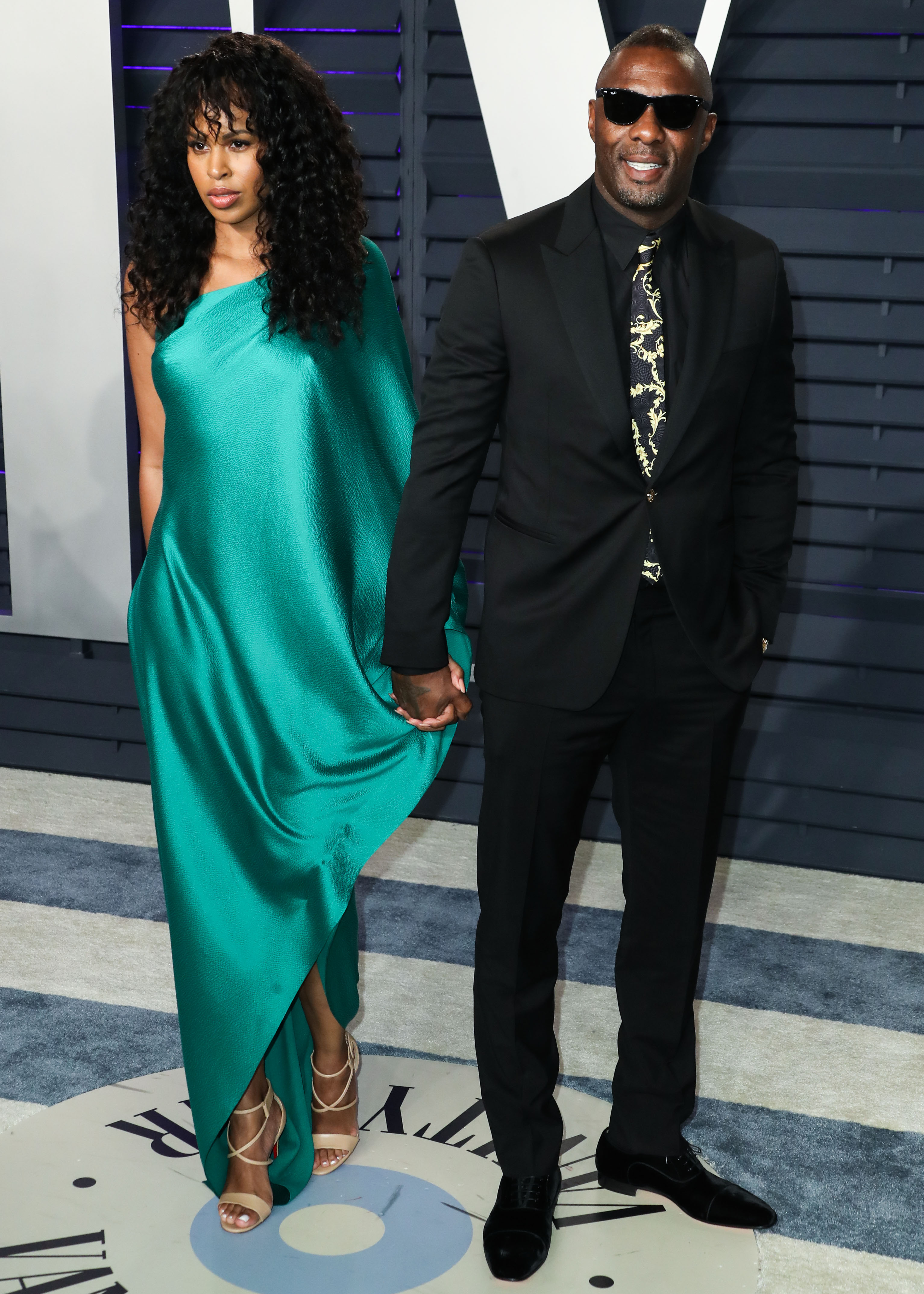 Sabrina Dhowre Idris Elba 2019 Oscars Vanity Fair Party