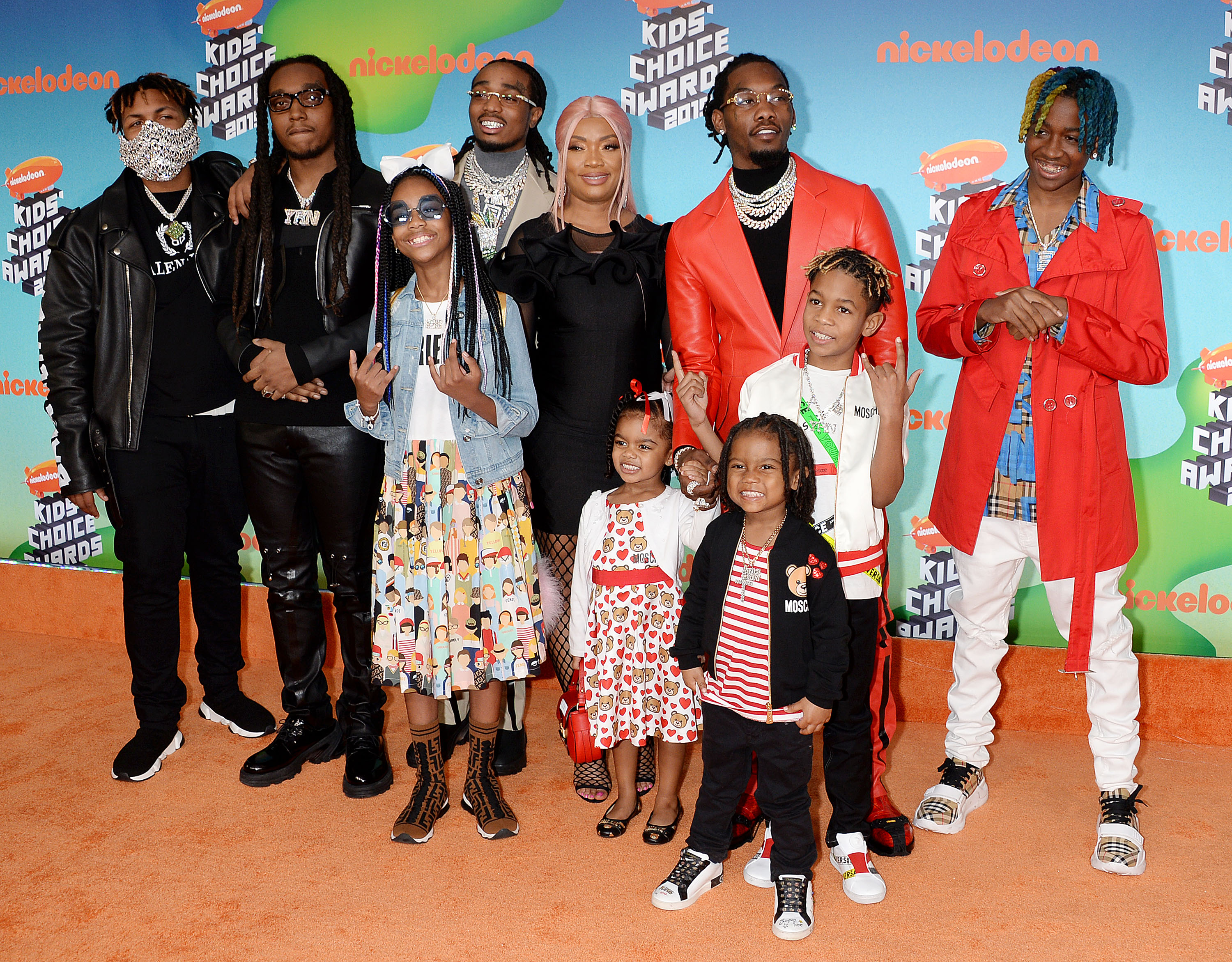 Migos and family 2019 Nickelodeon Kids Choice Awards