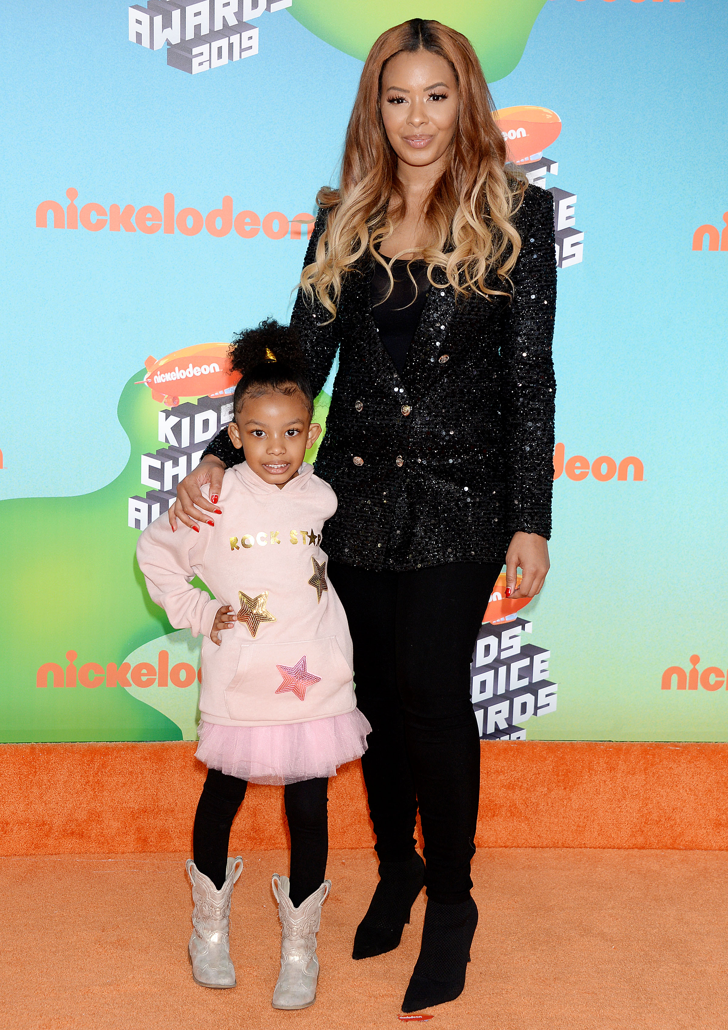 Vanessa Simmons and daughter Ava attend 2019 Nickelodeon Kids Choice Awards