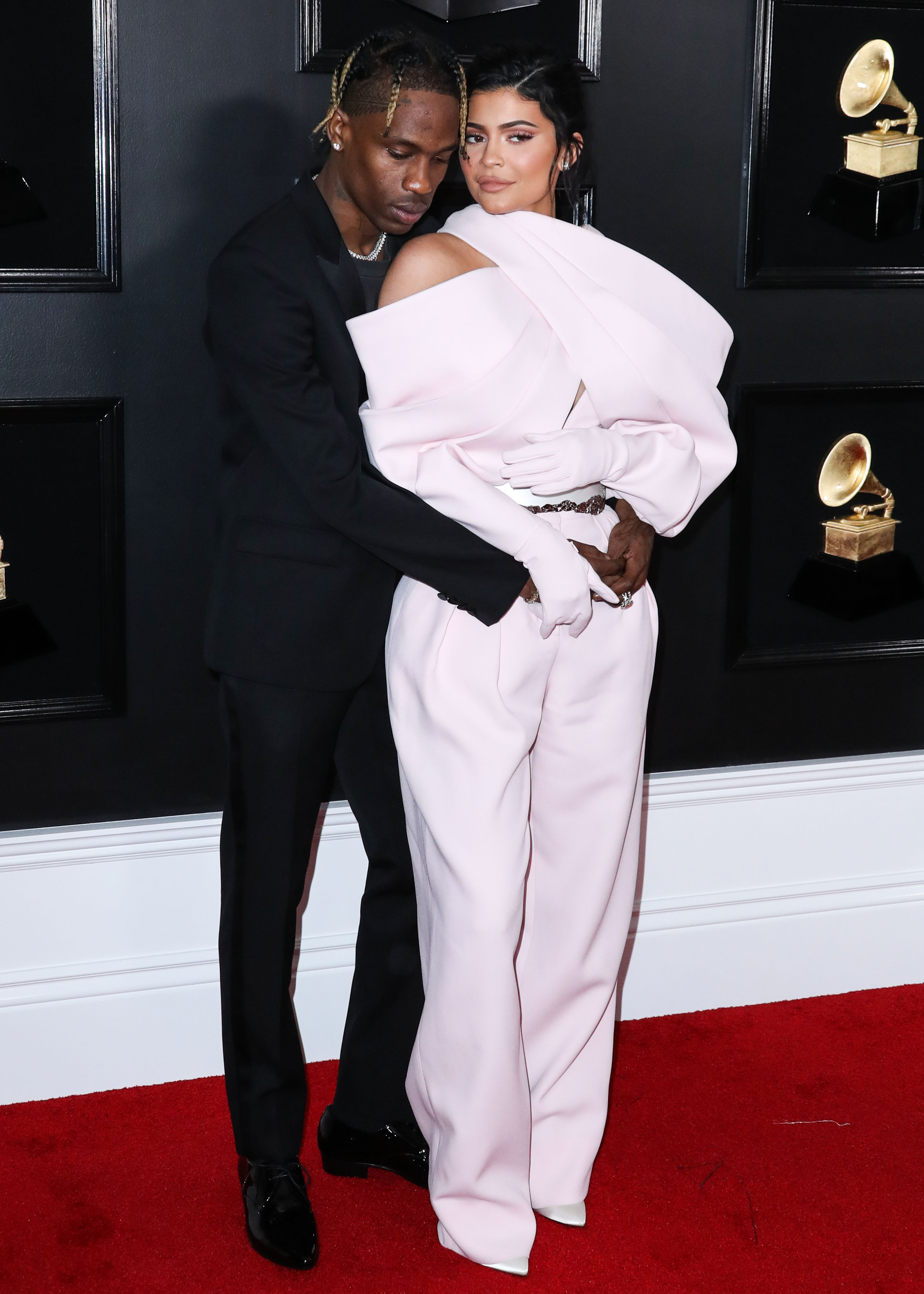 Kylie Jenner and Travis Scott at the Grammy's