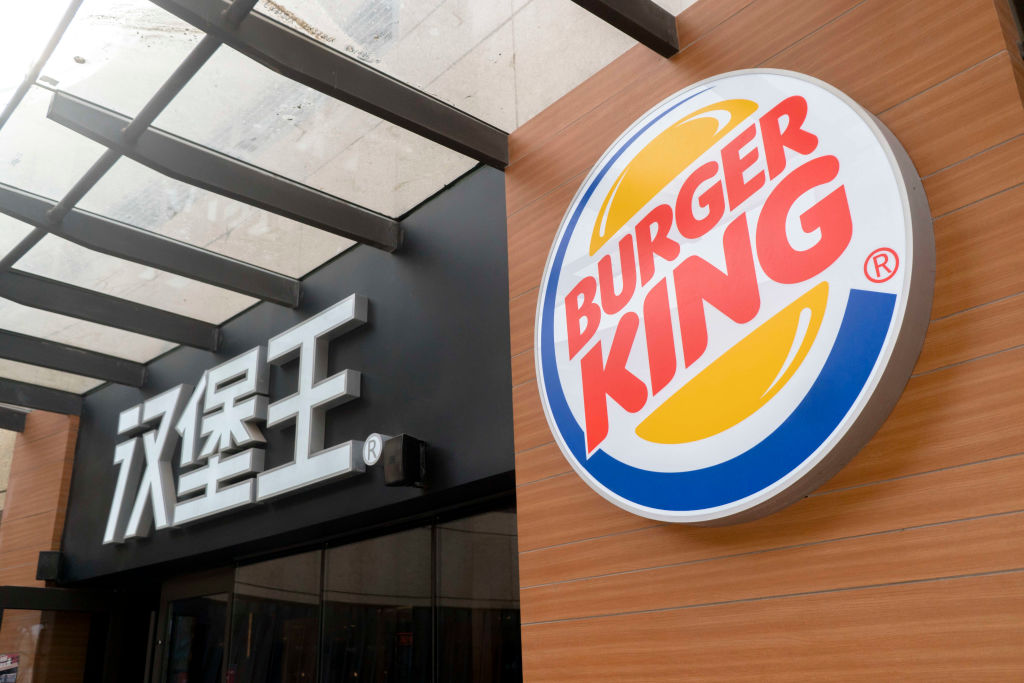A Burger King restaurant in a shopping mall. Burger King...
