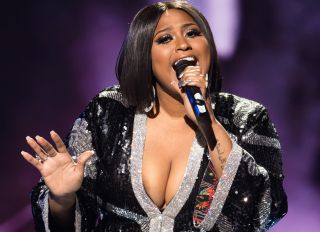 Singer-songwriter Jazmine Sullivan performs on stage during Aretha Franklin Tribute at the 2018 Black Girls Rock