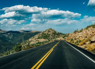Road in Rocky Mountain National Park - Colorado - USA
