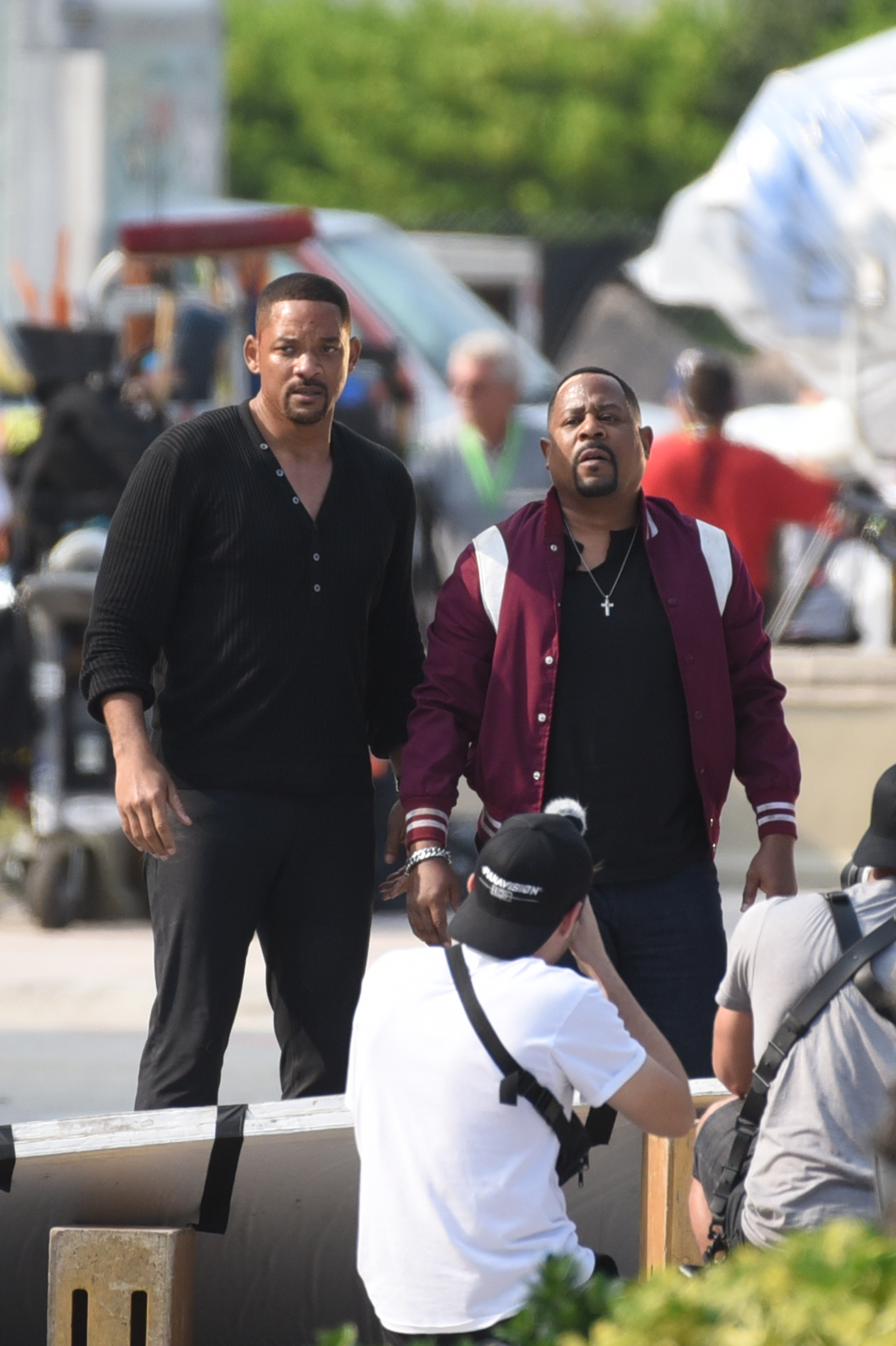 Will Smith Gets A Visit From Jada Pinkett Smith On Set Of Bad Boys 3 In Miami