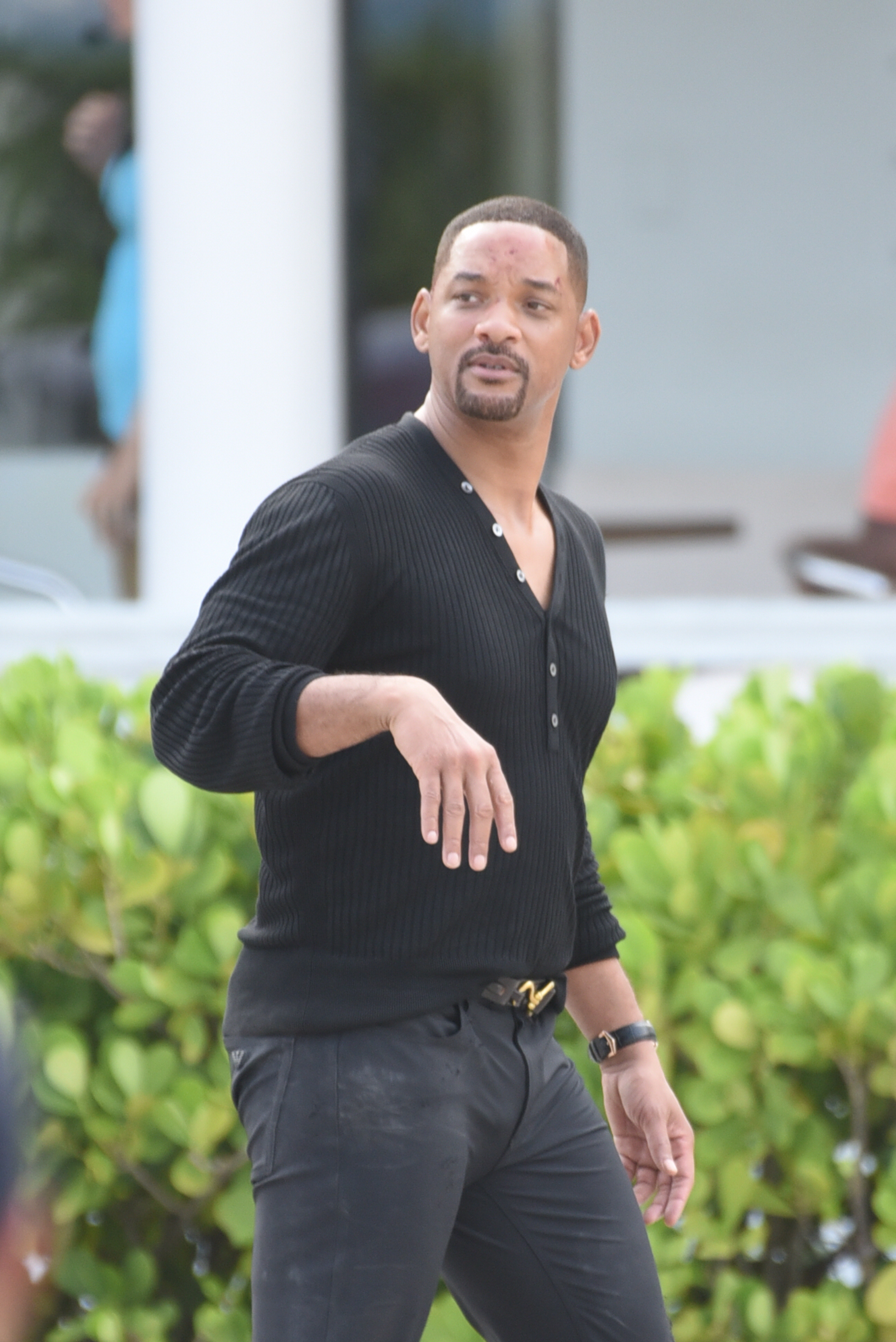 Will Smith Gets A Visit From Jada Pinkett Smith On Set Of Bad Boys 3 In Miami