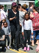 Charlize Theron with daughters Jackson and August