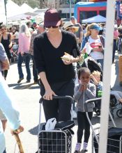 Charlize Theron with daughters Jackson and August