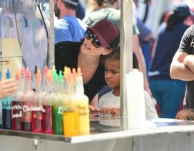 Charlize Theron with daughters Jackson and August