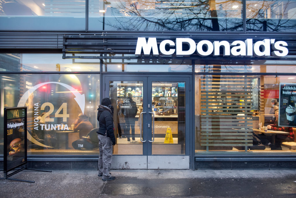 An American fast-food hamburger restaurant chain McDonald's...