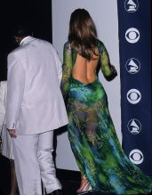 Jennifer Lopez Green Jungle Print Versace Dress