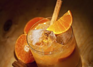Tangerine Cocktail - Vodka, Tangerine, Lime Juice and Cinnamon Syrup