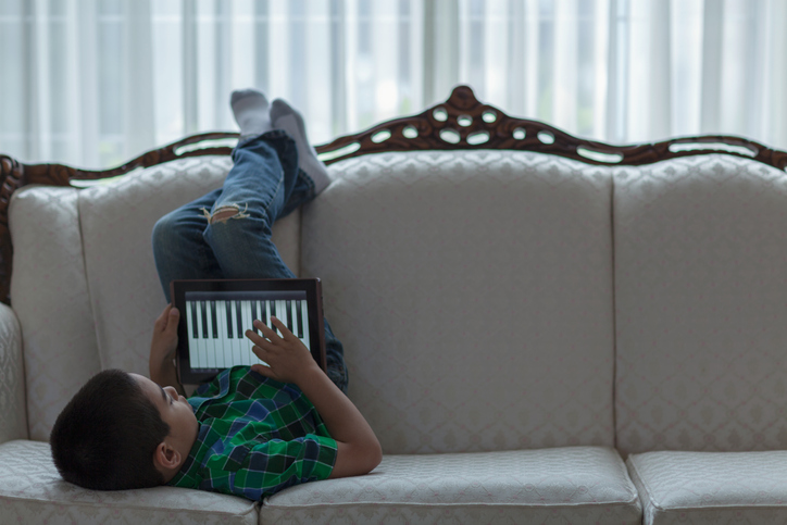 Little Boy Playing Piano