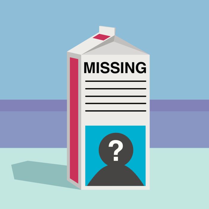 Missing Person Milk Carton