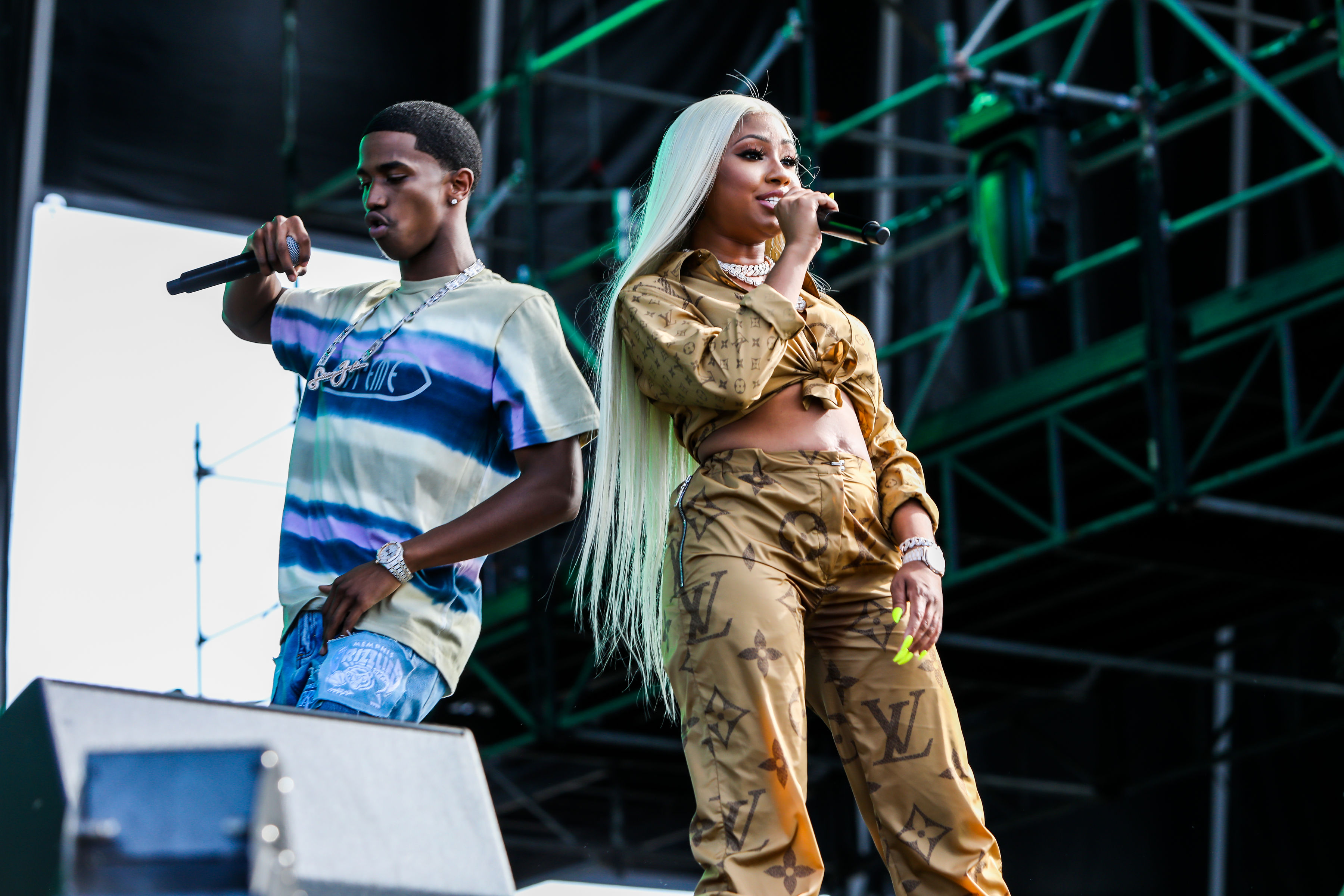 Christian King Combs and Yung Miami of City Girls Rolling Loud Miami