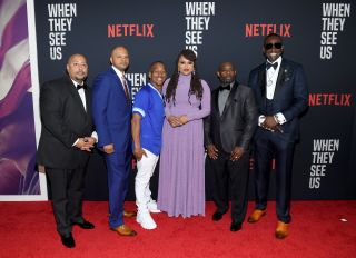Raymond Santana, Jr., Kevin Richardson, Antron McCray, Yusef Salaam, Korey Wise and Ava Duvernay at When They See Us World Premiere at the Apollo Theater