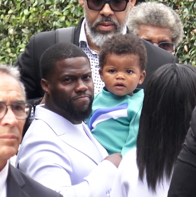 Kevin Hart with Eniko Parrish and kids