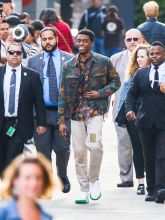 Chadwick Boseman Makes Multiple Wardrobe Changes at "Jimmy Kimmel Live"