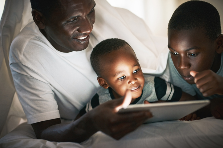 The night time routine of a modern family