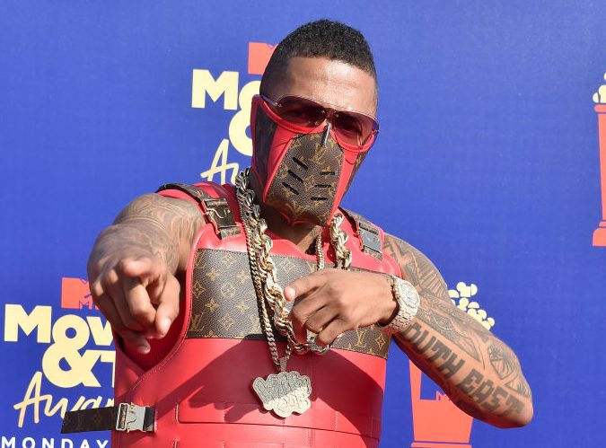 Nick Cannon channels Mortal Kombat in Louis Vuitton MUZZLE on starry MTV  Movie Awards red carpet