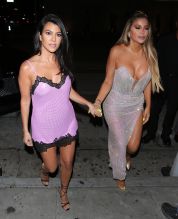Kim Kardashian West, Larsa Pippen and Kourtney Kardashian celebrate Larsa's birthday at Craig's