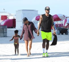 Teyana Taylor Iman Shumpert and daughter Junie in Miami