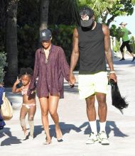 Teyana Taylor Iman Shumpert and daughter Junie in Miami