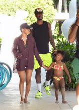 Teyana Taylor Iman Shumpert and daughter Junie in Miami