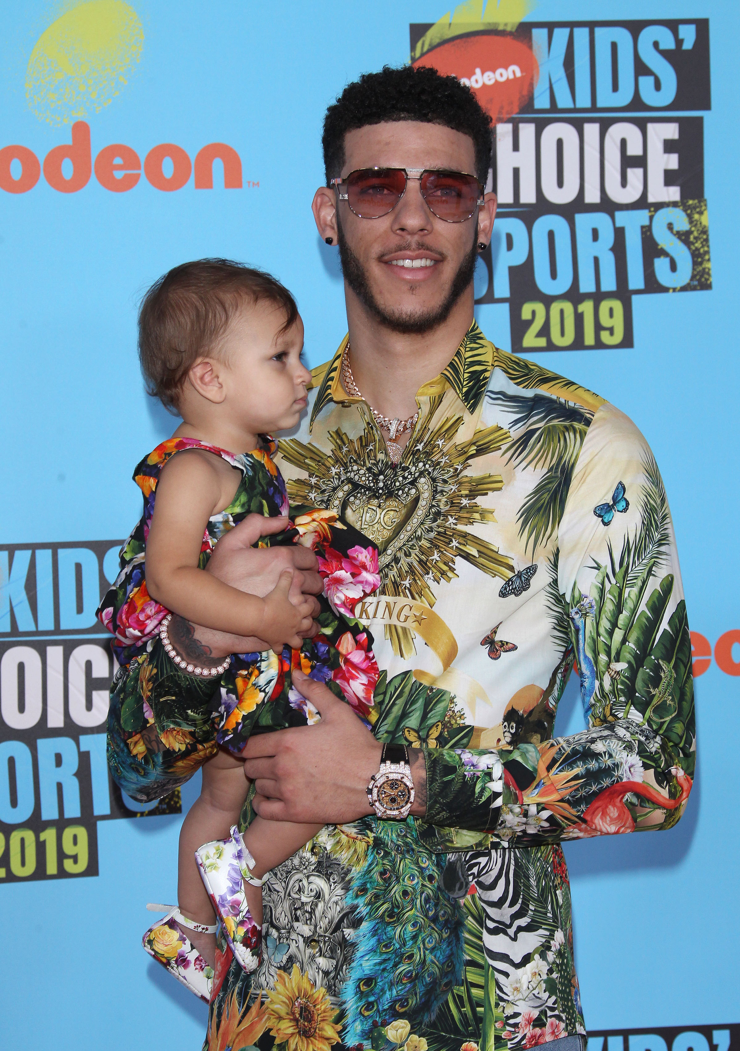 Lonzo Ball and daughter
