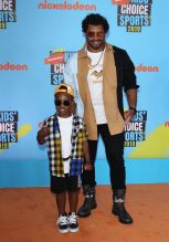 Russell Wilson and Future Zahir attend 2019 Nickelodeon Kid's Choice Sports Awards