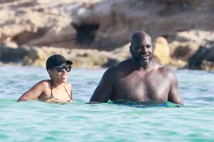 Shaquille O'Neal goes swimming in Formentera, Spain with new girlfriend
