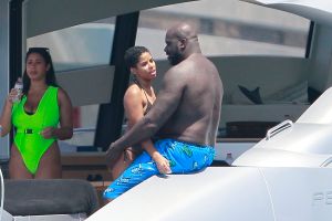 Shaquille O'Neal goes swimming in Formentera, Spain with new girlfriend