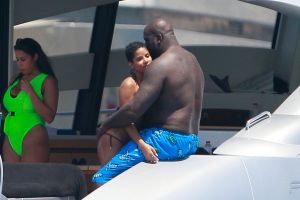 Shaquille O'Neal goes swimming in Formentera, Spain with new girlfriend