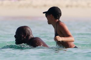 Shaquille O'Neal goes swimming in Formentera, Spain with new girlfriend