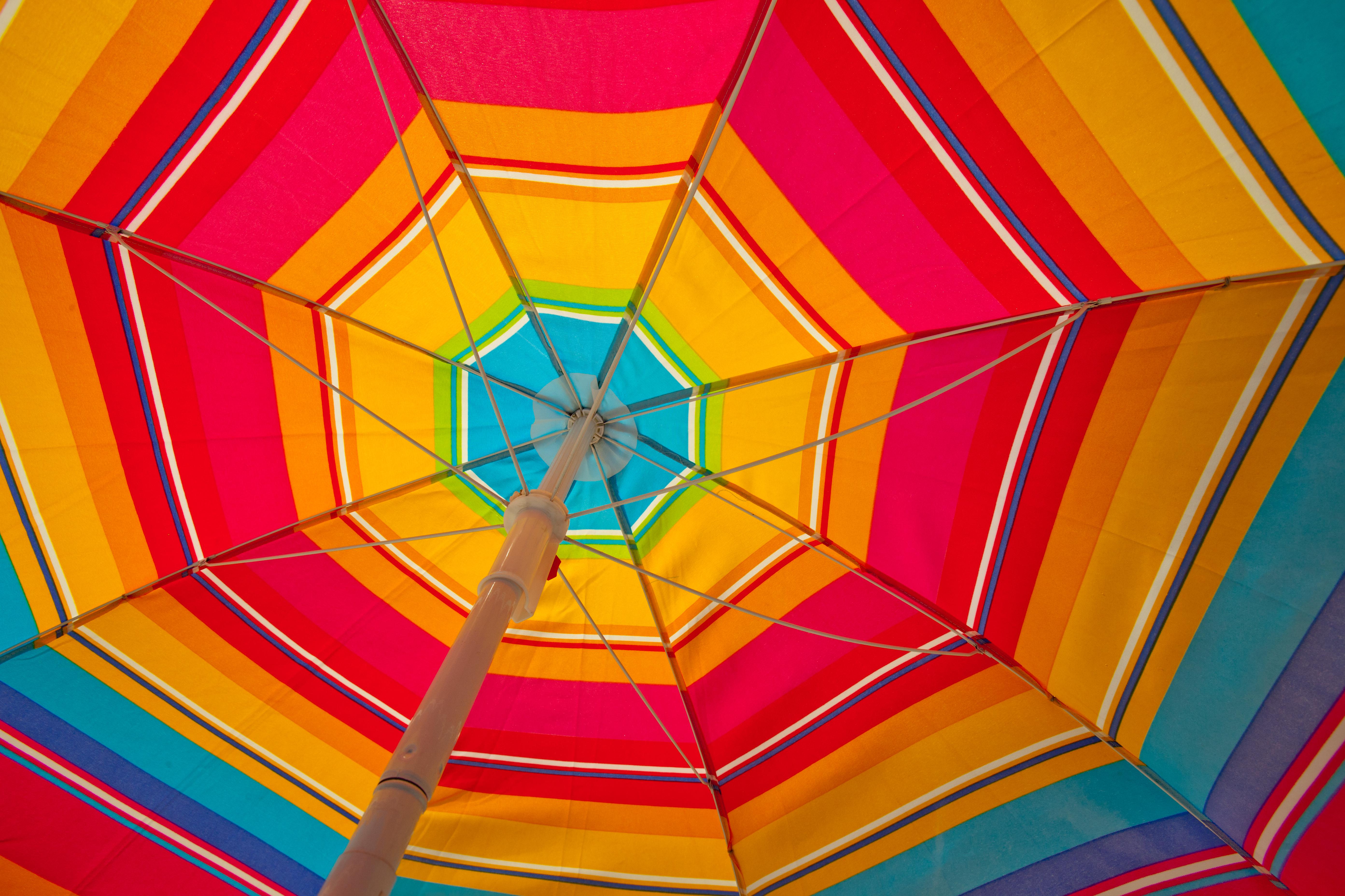 Colorful beach umbrella