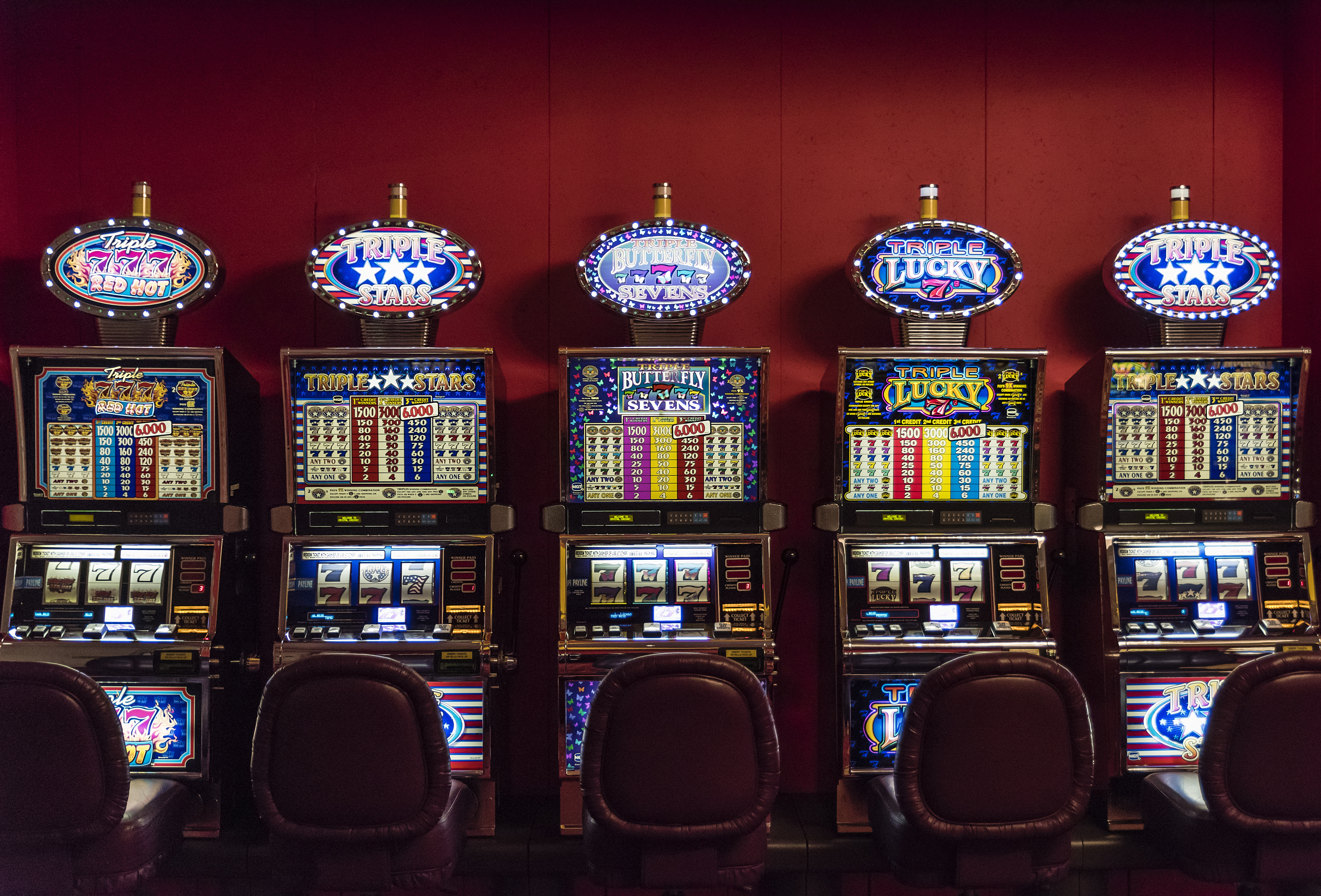 Casino slot machines...