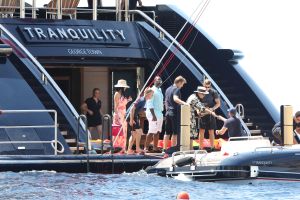 Kylie Jenner, Kris Jenner, Travis Scott and Corey Gamble