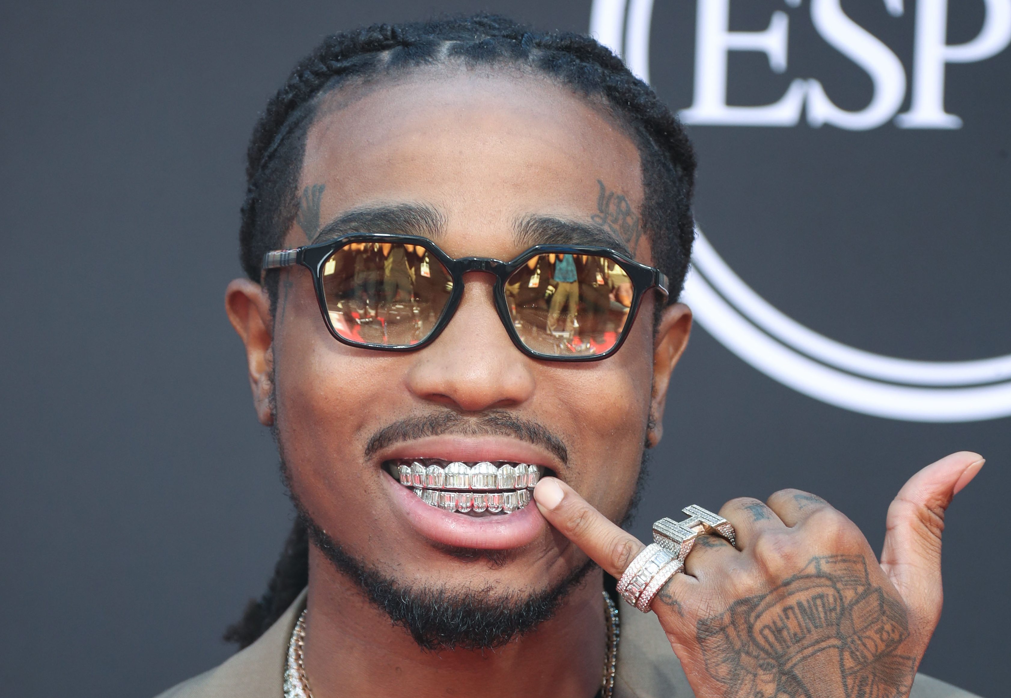 Quavo of Migos wearing Prada arrives at the 2019 ESPY Awards held at Microsoft Theater L.A. Live on July 10, 2019 in Los Angeles, California, United States. (Photo by Xavier Collin/Image Press Agency)