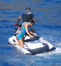 Kylie Jenner and Travis Scott jetski in Positano