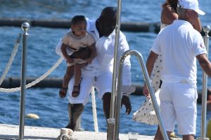 Kylie Jenner and Travis Scott take Stormi to lunch in Antibes