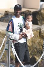 Kylie Jenner and Travis Scott take Stormi to lunch in Antibes
