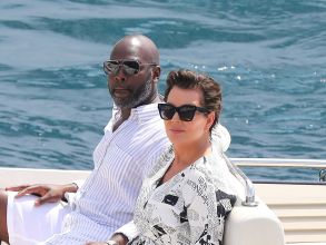 Kris Jenner and Corey Gamble boat in Monaco after shopping