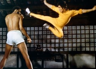 On the set of 'Game of Death'