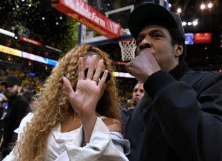 Beyonce and Jay-Z at Golden State Warriors NBA Playoffs