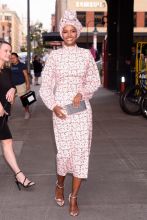 Halima Aden at the E!, ELLE, & IMG Host NYFW Kick-Off Party Top of the Standard, NY
