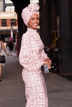 Halima Aden at the E!, ELLE, & IMG Host NYFW Kick-Off Party Top of the Standard, NY