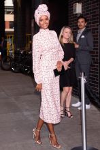 Halima Aden at the E!, ELLE, & IMG Host NYFW Kick-Off Party Top of the Standard, NY
